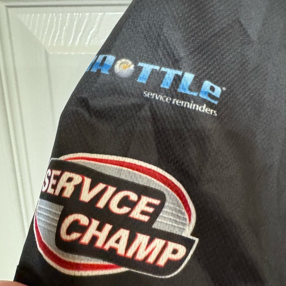 Mechanic Jersey Style Button Down Shirt Men’s L MINTY Mobil 1 Oil NASCAR - Picture 4 of 6